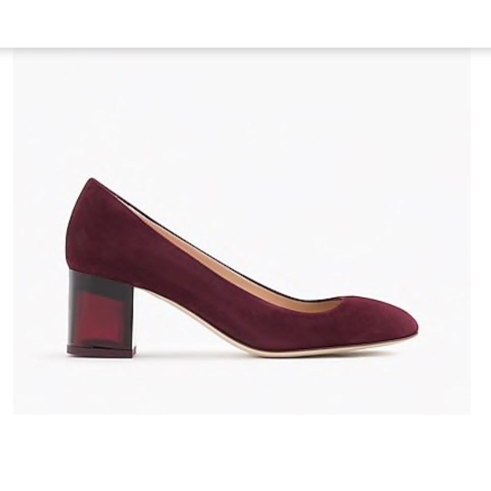 NIB Jcrew Lucite Suede Heel 8